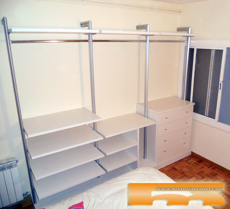 vestidor a medida sptosystem, sin puertas. Barcelona